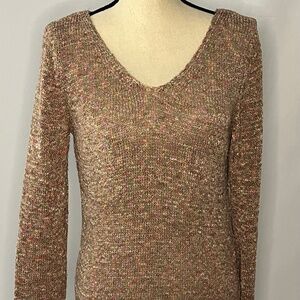 Talbots Multicolored V-Neck Sweater Sz S